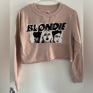 Vintage Blondie Graphic Cropped Sweatshirt